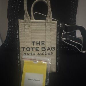 Marc Jacobs Black and Cream Tote Bag